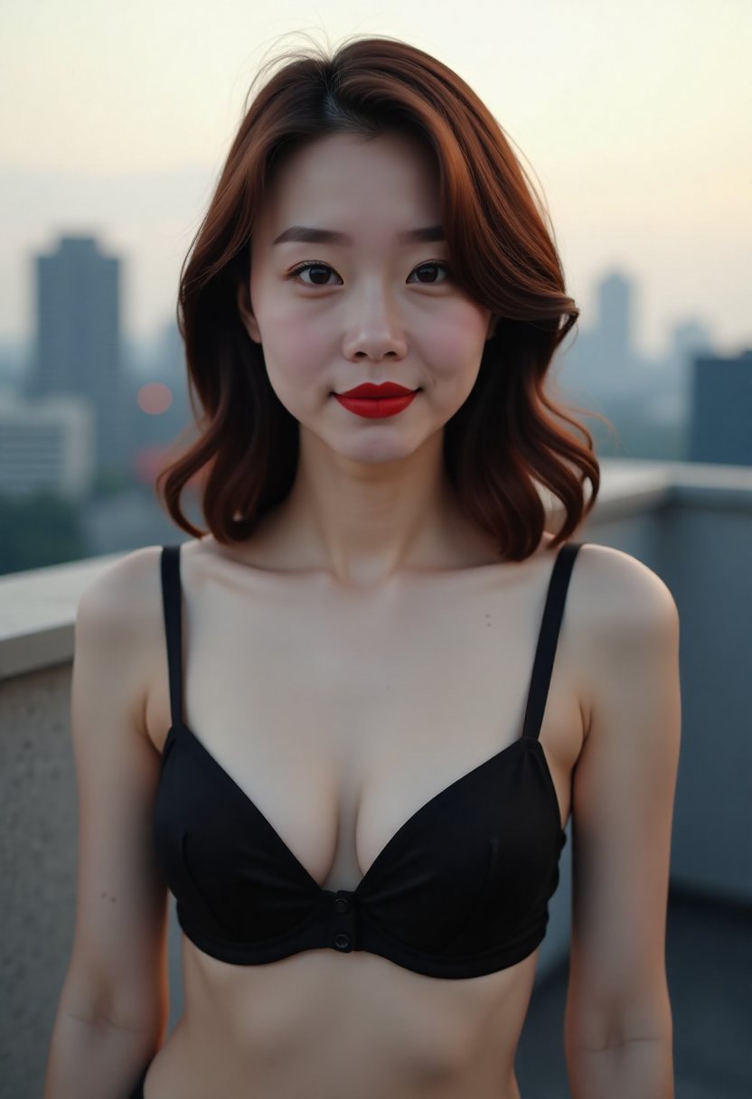 雨天连廊拍摄